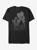 Disney Beauty And The Beast Belle And Castle Silhouette T-Shirt | Trending Graphic Tee For Fans
