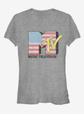MTV American Flag Logo Girls T-Shirt | Trending Graphic Tee For Fans