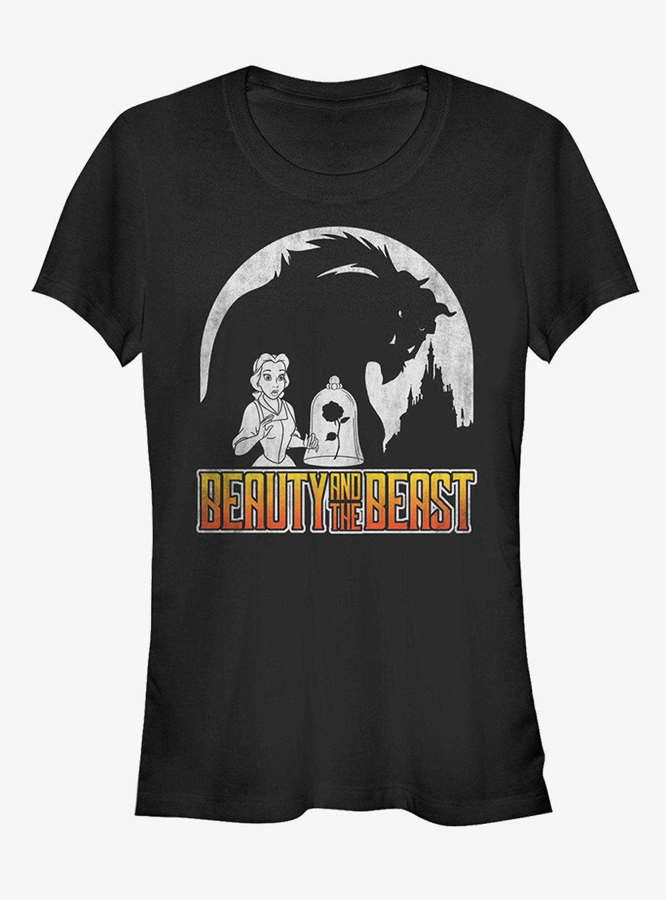 Disney Beauty And The Beast Beast's Shadow Girls T-Shirt | Trending Graphic Tee For Fans