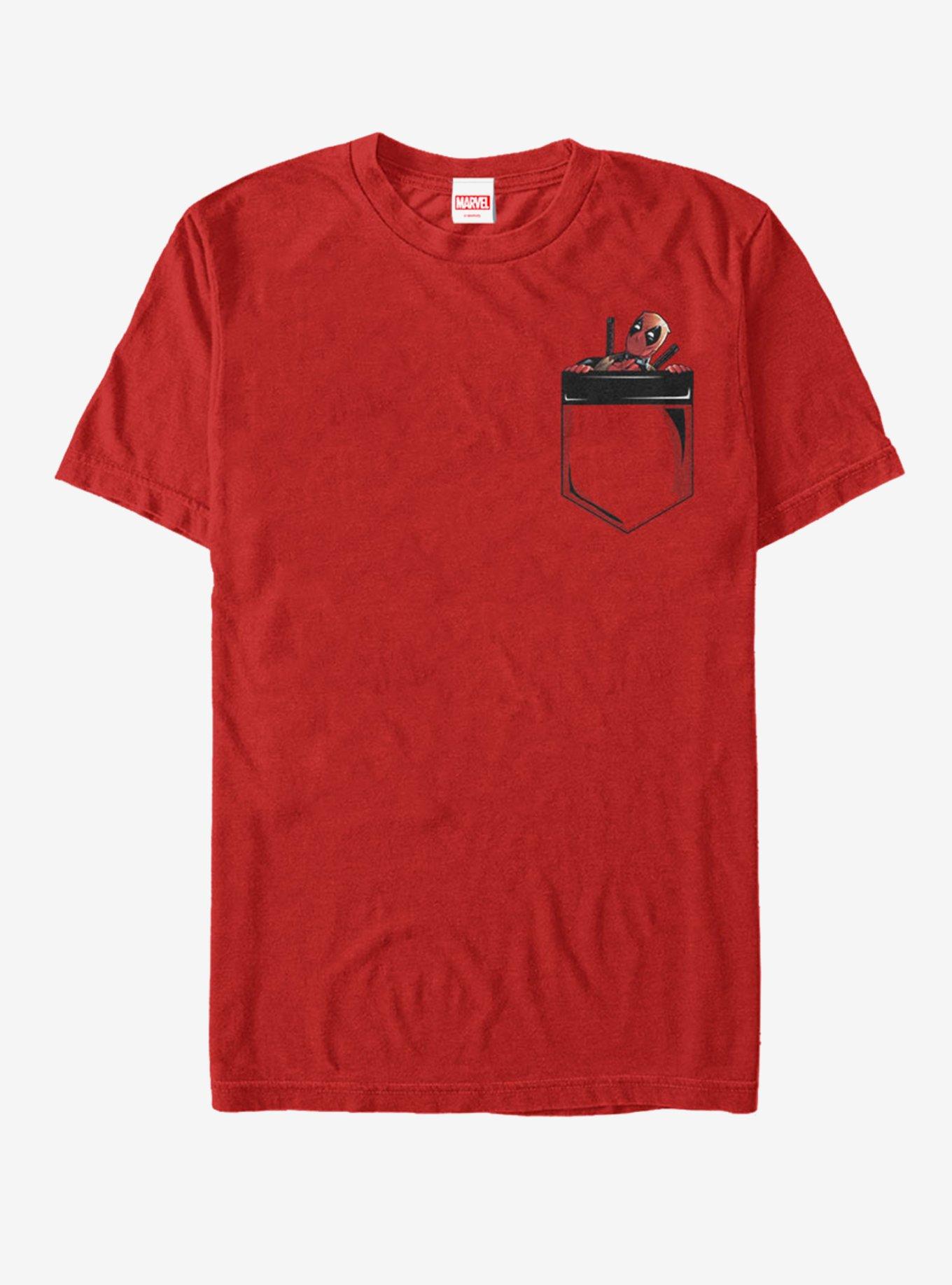 Marvel Deadpool Faux Pocket T-Shirt | Trending Graphic Tee For Fans