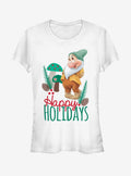 Disney Snow White And The Seven Dwarfs Bashful Holiday Girls T-Shirt | Trending Graphic Tee For Fans