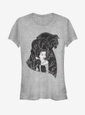 Disney Beauty And The Beast In My Heart Girls T-Shirt | Trending Graphic Tee For Fans