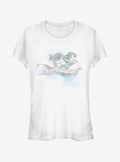 Disney Aladdin Jasmine Watercolor Carpet Ride Girls T-Shirt | Trending Graphic Tee For Fans