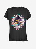 Disney Jasmine Lotus Flower Girls T-Shirt | Trending Graphic Tee For Fans