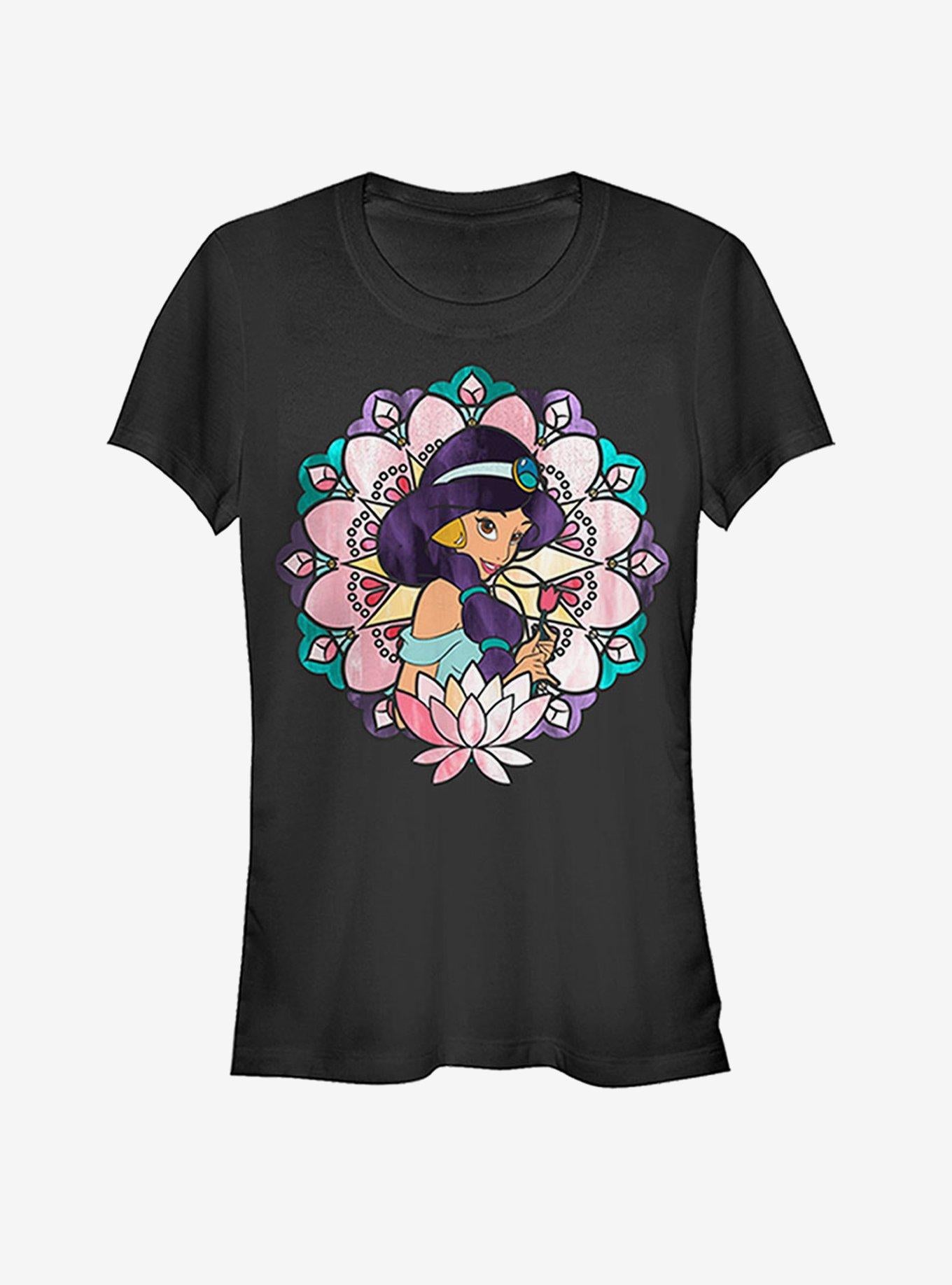 Disney Jasmine Lotus Flower Girls T-Shirt | Trending Graphic Tee For Fans