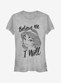 Disney Jasmine Believe Me Girls T-Shirt | Trending Graphic Tee For Fans