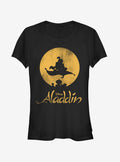 Disney Magic Carpet Ride Silhouette Girls T-Shirt | Trending Graphic Tee For Fans