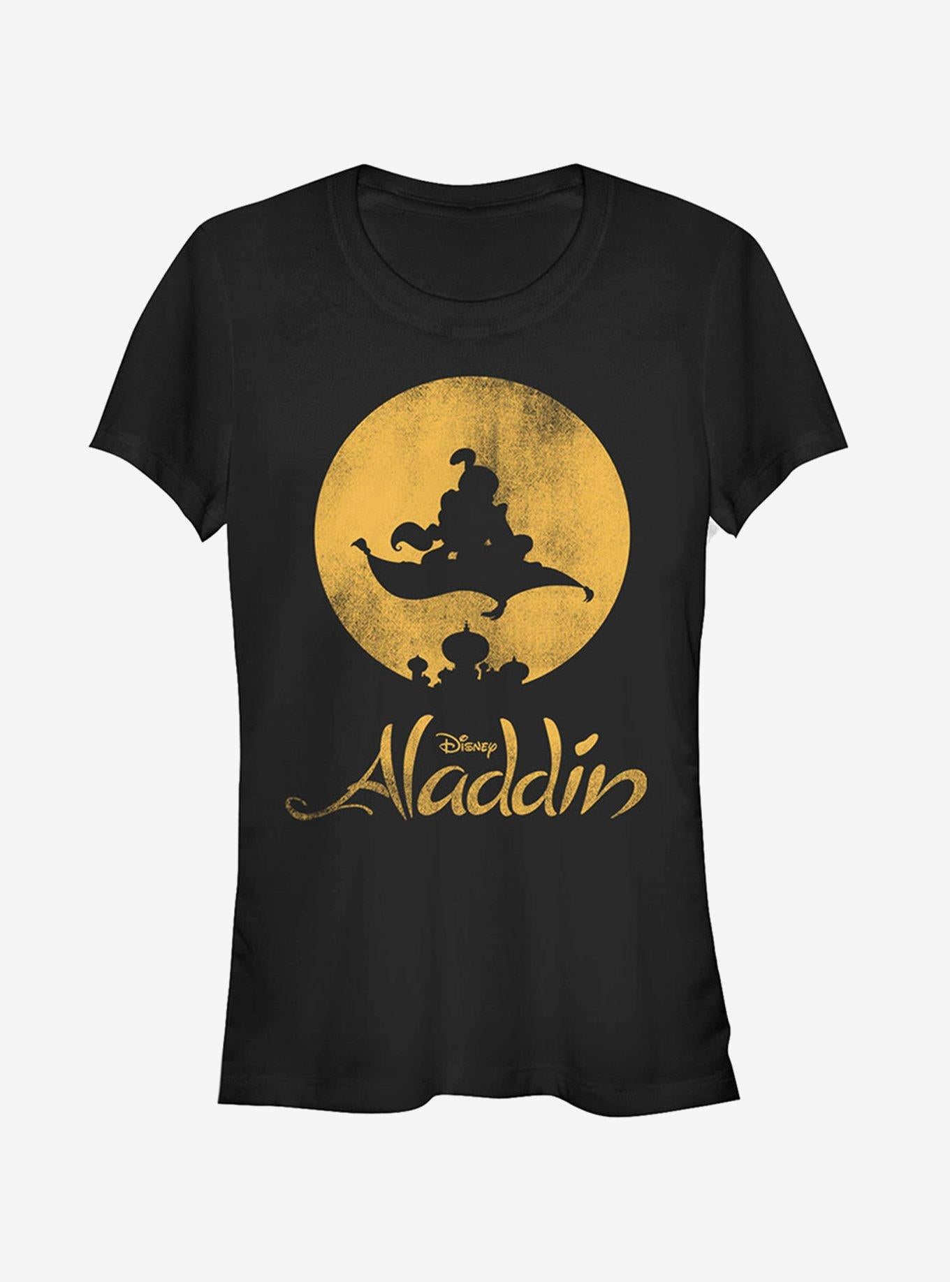 Disney Magic Carpet Ride Silhouette Girls T-Shirt | Trending Graphic Tee For Fans
