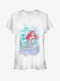 Disney Ariel Watercolor Girls T-Shirt | Trending Graphic Tee For Fans