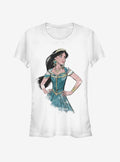 Disney Aladdin 2019 Jasmine Sketch Girls T-Shirt | Trending Graphic Tee For Fans