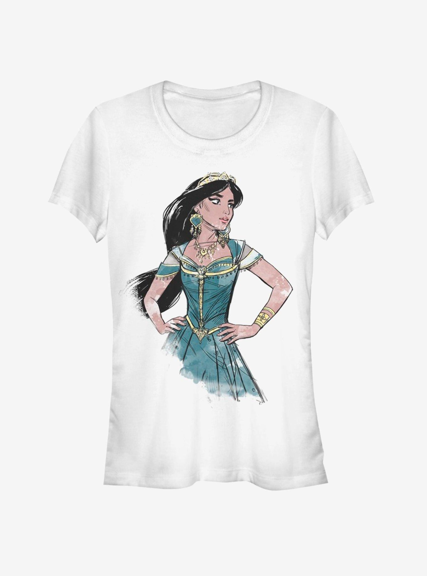 Disney Aladdin 2019 Jasmine Sketch Girls T-Shirt | Trending Graphic Tee For Fans