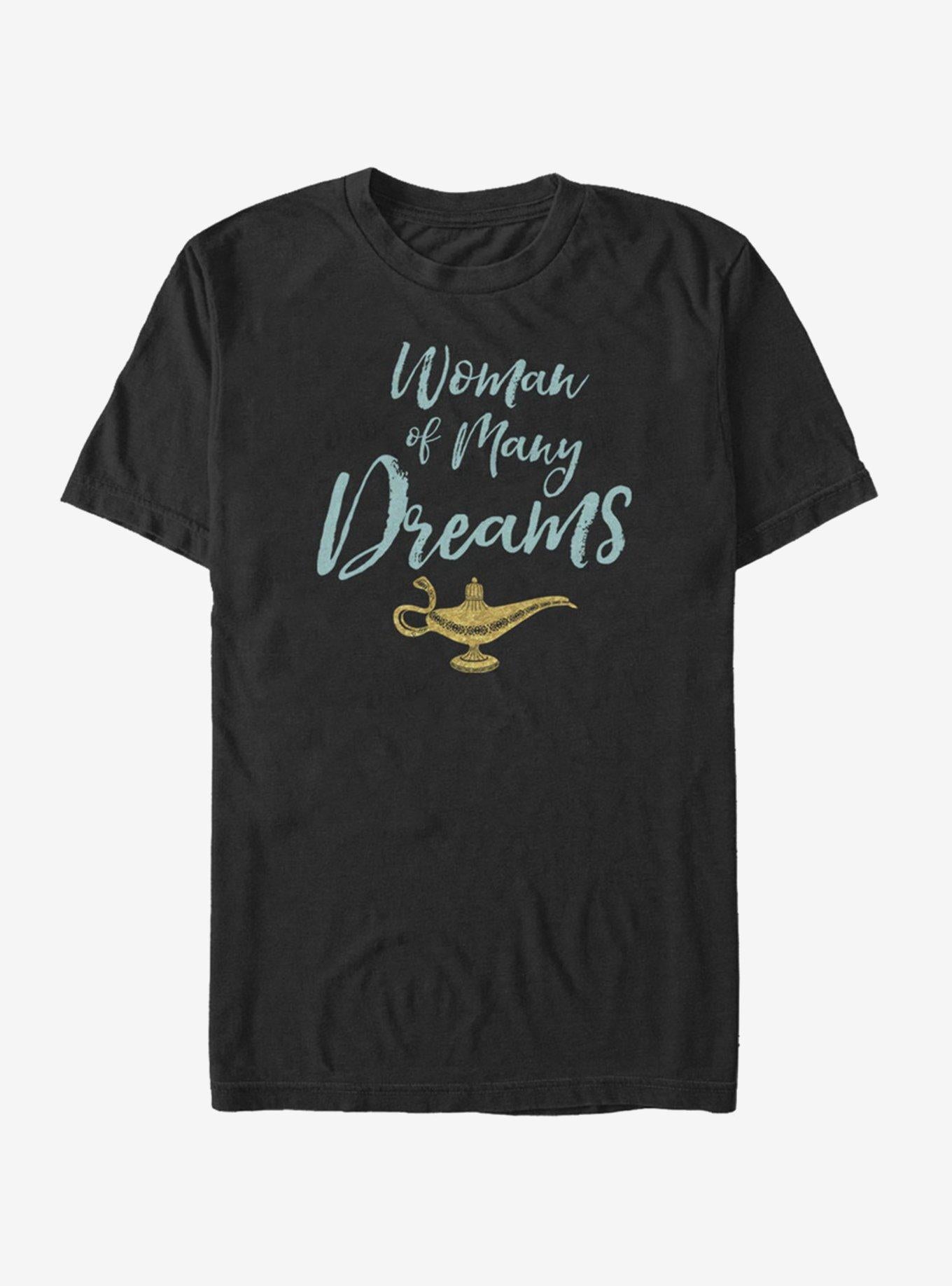 Disney Aladdin 2019 Woman of Many Dreams Cursive T-Shirt | Trending Graphic Tee For Fans