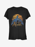 Disney Aladdin 2019 Genie Silhouette Girls T-Shirt | Trending Graphic Tee For Fans