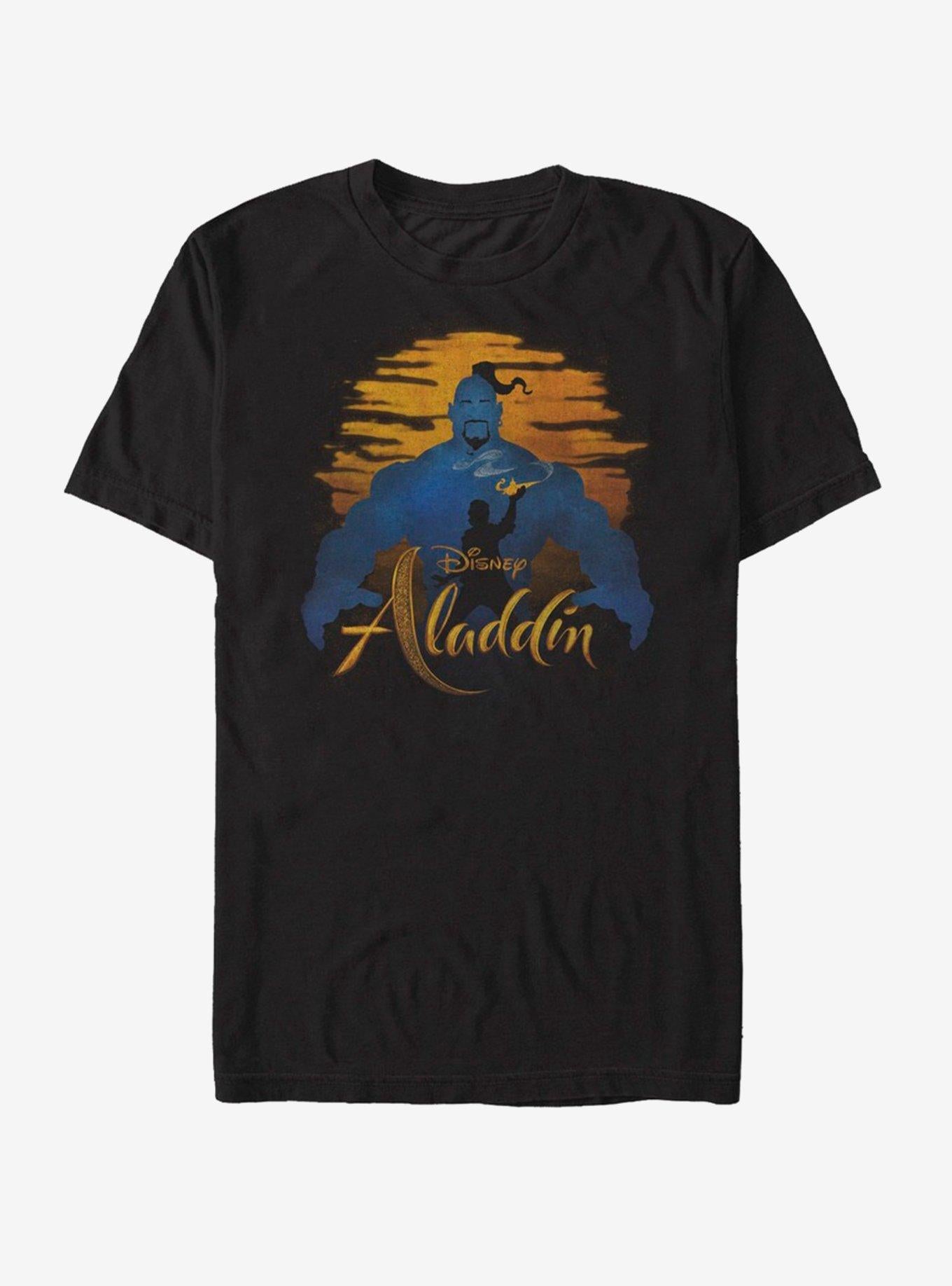 Disney Aladdin 2019 Genie Silhouette T-Shirt | Trending Graphic Tee For Fans