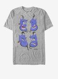 Disney Aladdin Genie Faces T-Shirt | Trending Graphic Tee For Fans
