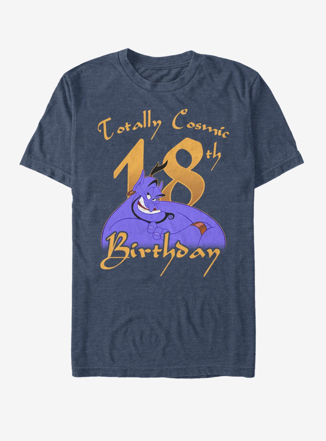 Disney Aladdin Genie Birthday 18 T-Shirt | Trending Graphic Tee For Fans