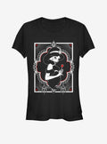 Disney Aladdin Black and White Jasmine Girls T-Shirt | Trending Graphic Tee For Fans