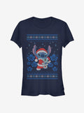 Disney Lilo & Stitch Christmas Stitch Girls T-Shirt | Trending Graphic Tee For Fans