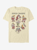 Disney Snow White Dwarf Grid T-Shirt | Trending Graphic Tee For Fans