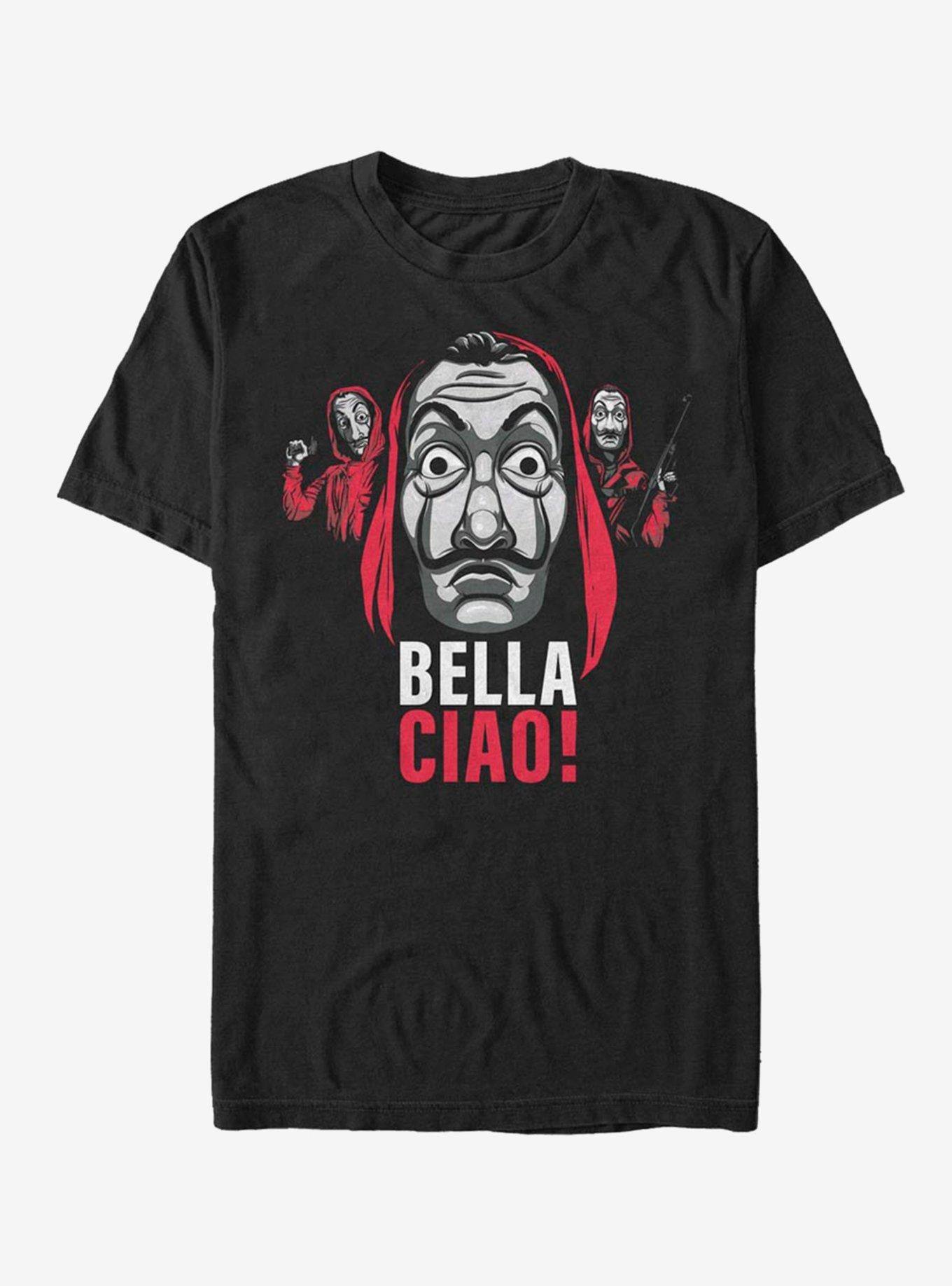 La Casa De Papel Ciao Masked Trio T-Shirt | Trending Graphic Tee For Fans