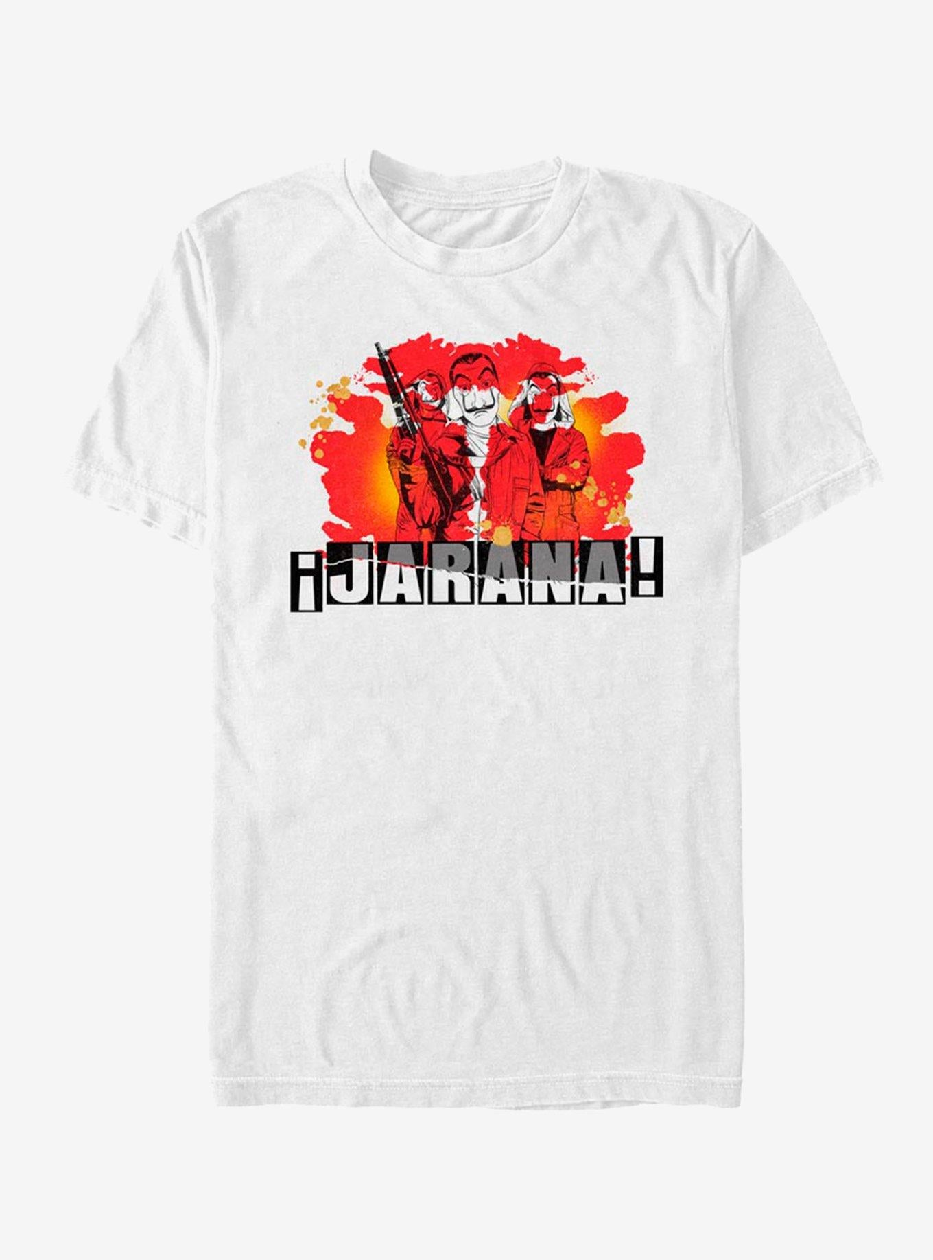 La Casa De Papel Jarana Group Splatter T-Shirt | Trending Graphic Tee For Fans