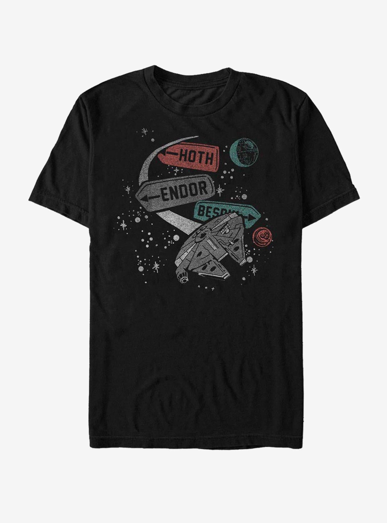 Star Wars Planet Map T-Shirt | Trending Graphic Tee For Fans