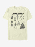 Star Wars Character Chart T-Shirt | Trending Graphic Tee For Fans