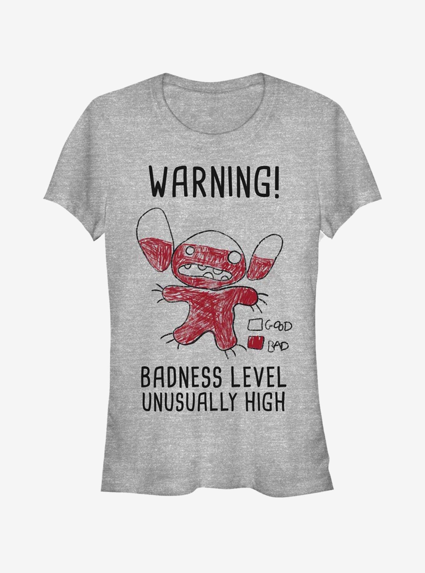 Disney Lilo & Stitch Warning Drawing Sitch Girls T-Shirt | Trending Graphic Tee For Fans