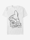 Disney Snow White And The Seven Dwarfs Happy T-Shirt | Trending Graphic Tee For Fans