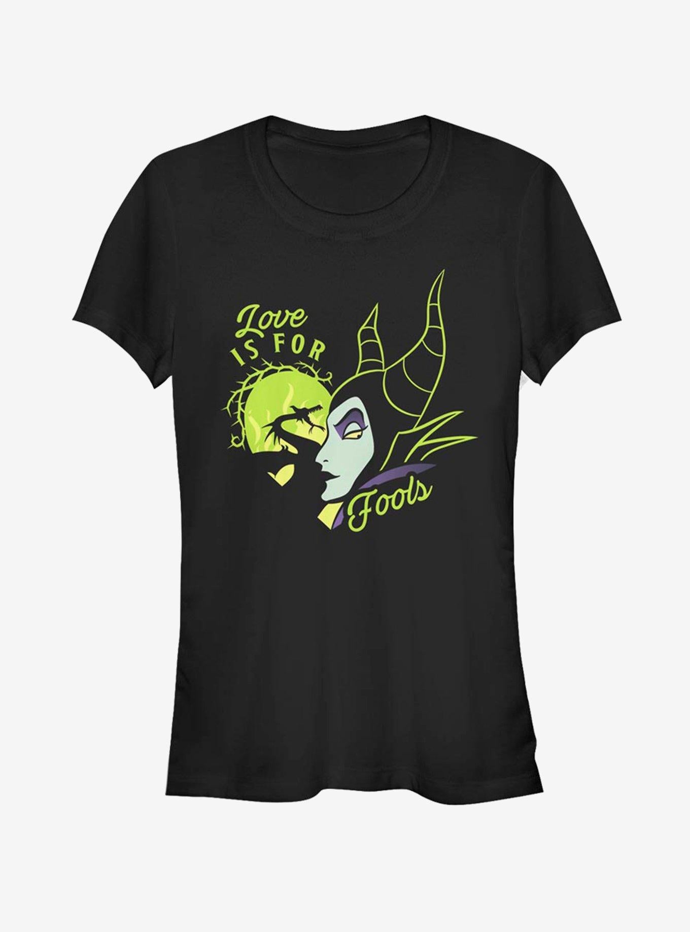 Disney Sleeping Beauty Maleficent Fools Love Girls T-Shirt | Trending Graphic Tee For Fans