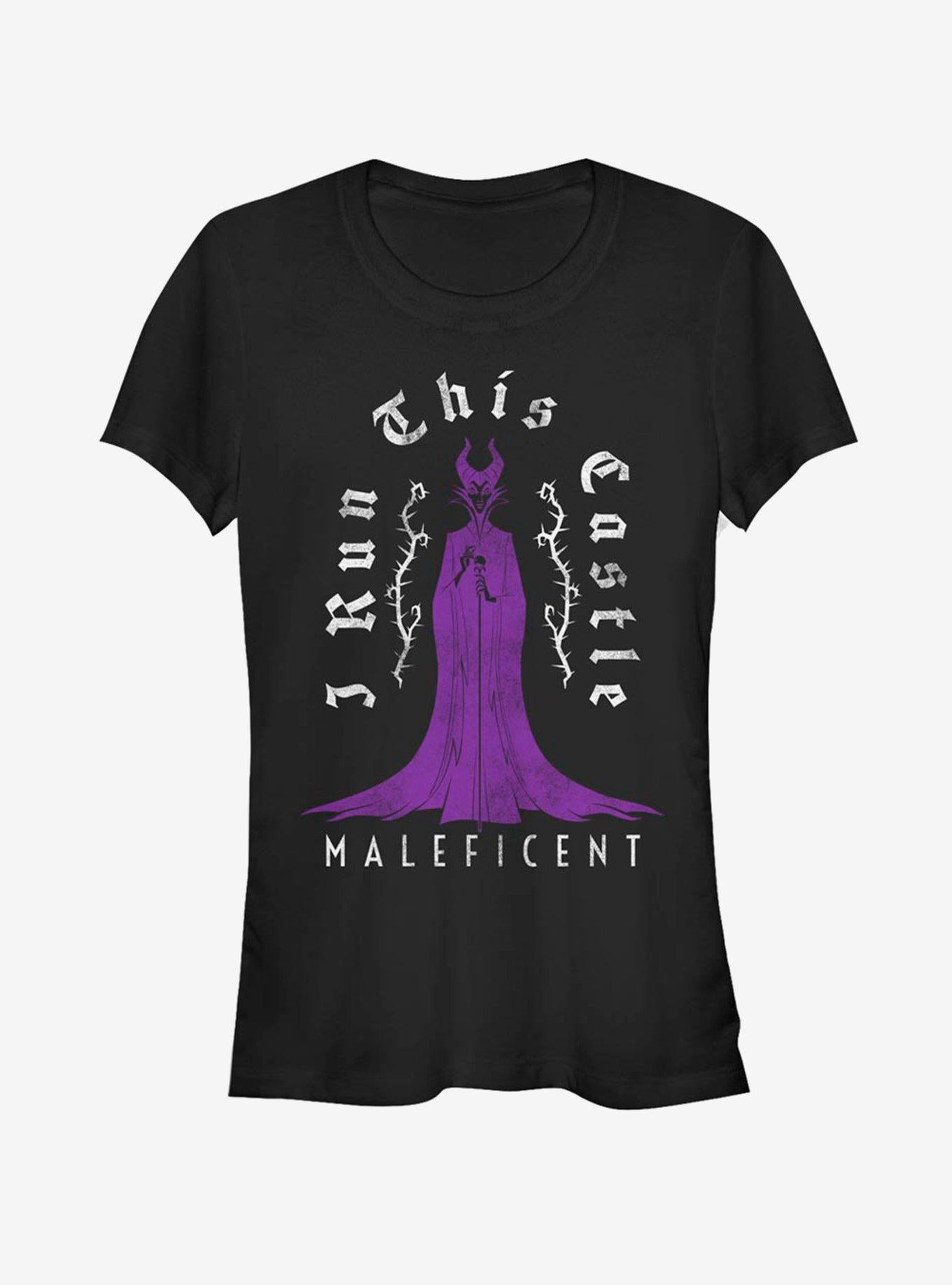 Disney Sleeping Beauty Maleficent Castle Girls T-Shirt | Trending Graphic Tee For Fans