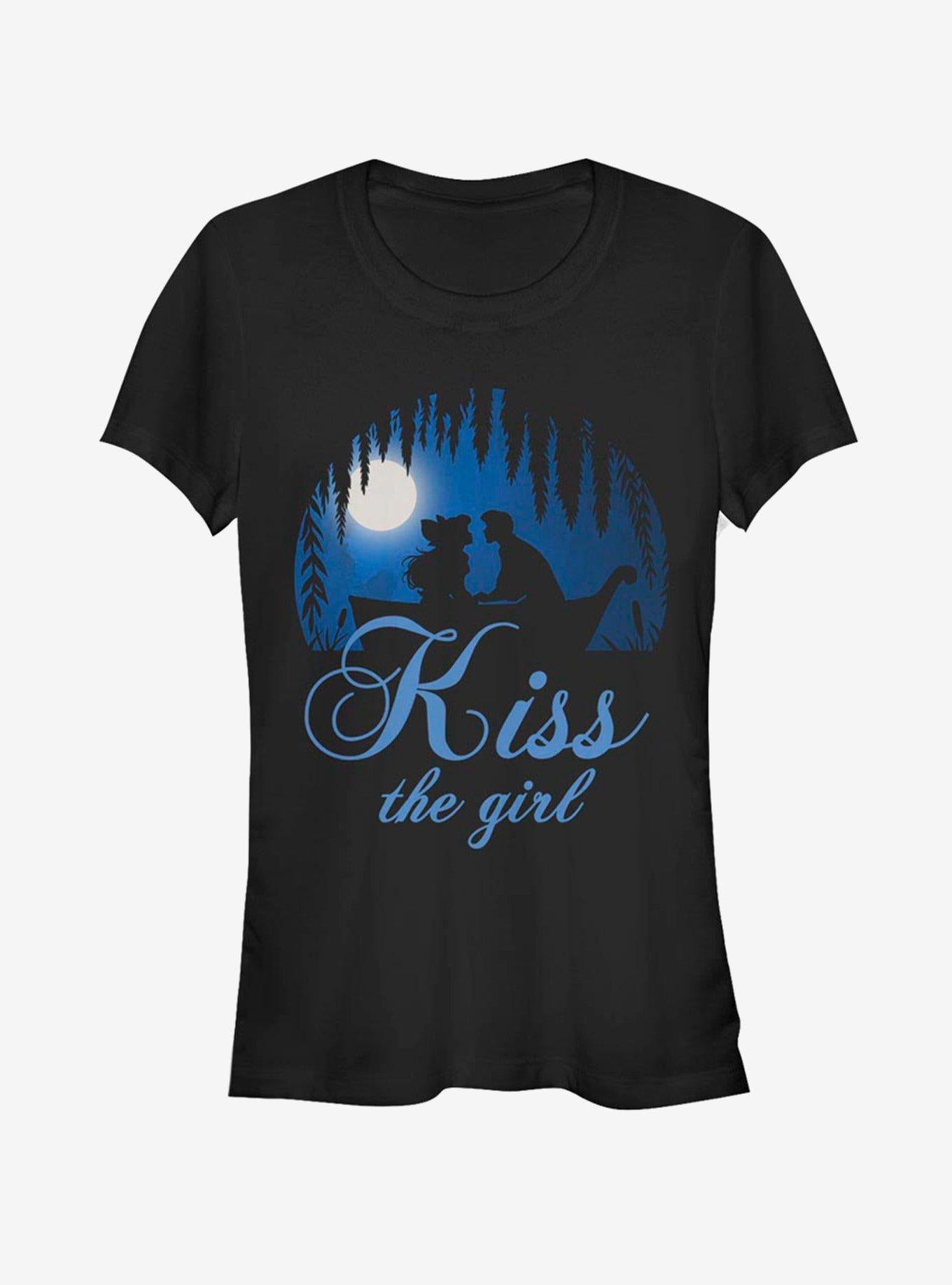 Disney The Little Mermaid Kiss The Girl Vignette Girls T-Shirt | Trending Graphic Tee For Fans