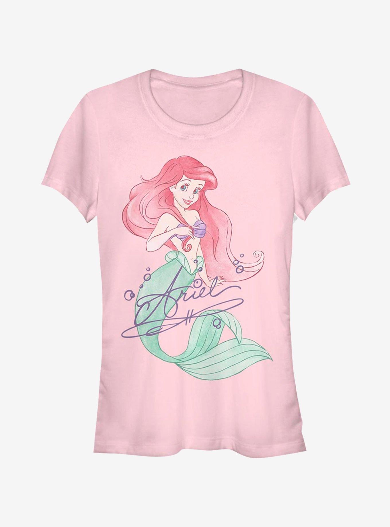 Disney The Little Mermaid Signed Ariel Girls T-Shirt | Trending Graphic Tee For Fans