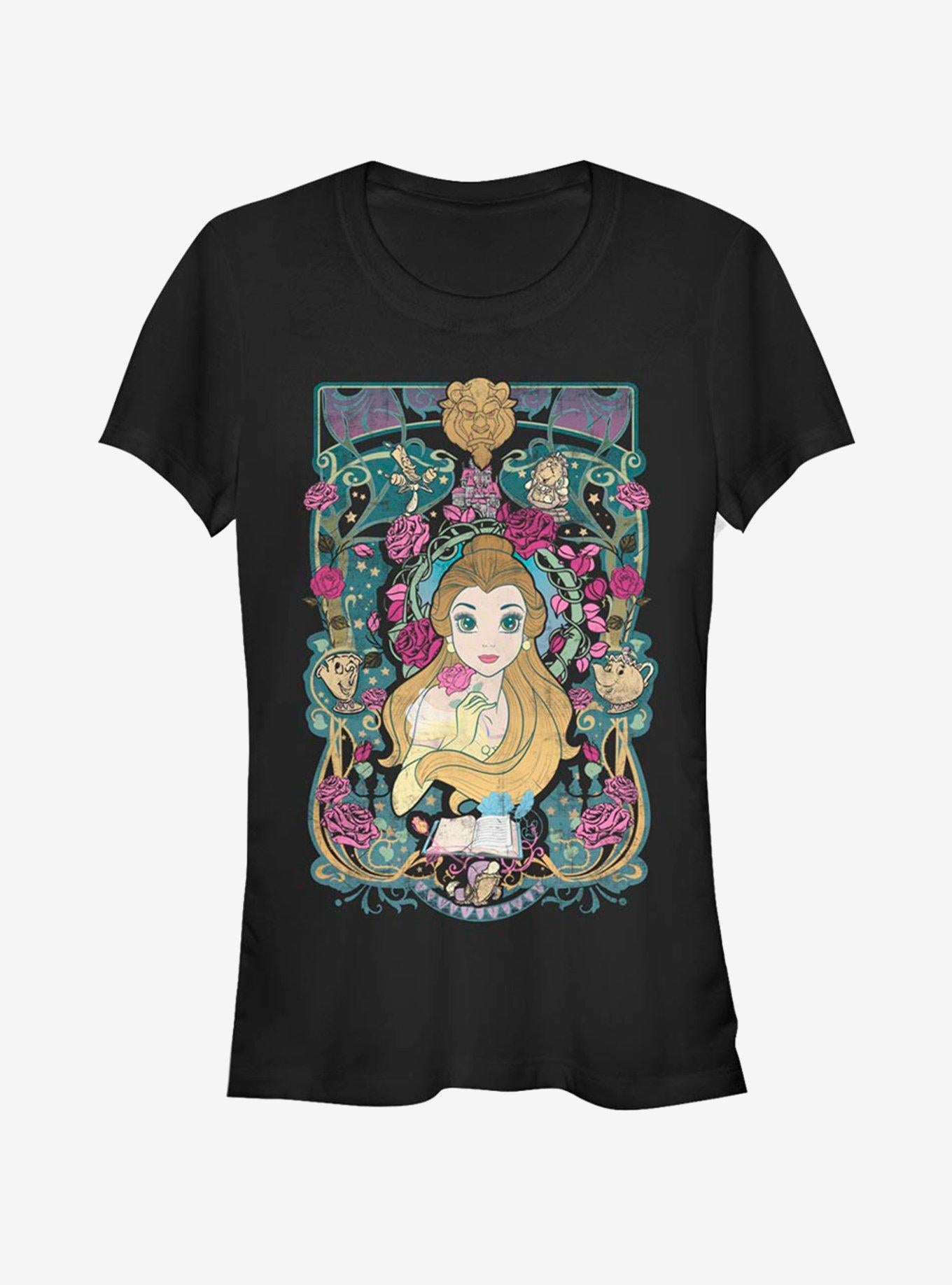 Disney Beauty And The Beast Belle Veau Girls T-Shirt | Trending Graphic Tee For Fans
