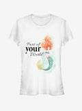 Disney The Little Mermaid Peaceful Ariel World Girls T-Shirt | Trending Graphic Tee For Fans