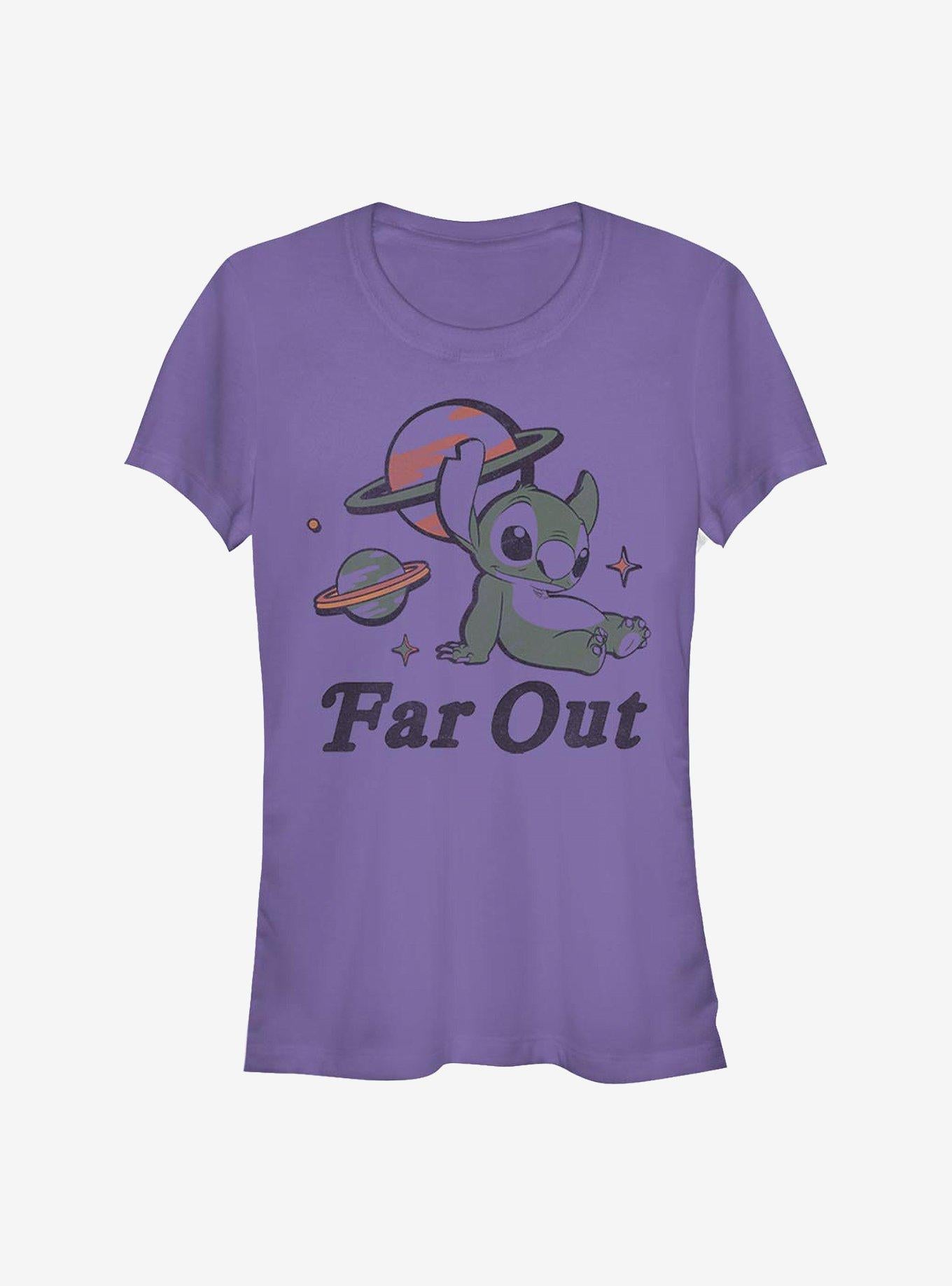 Disney Lilo & Stitch Far Out Stitch Girls T-Shirt | Trending Graphic Tee For Fans