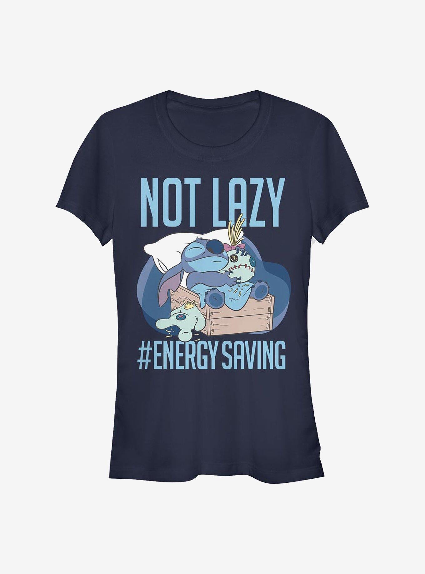 Disney Lilo & Stitch Lazy Energy Girls T-Shirt | Trending Graphic Tee For Fans