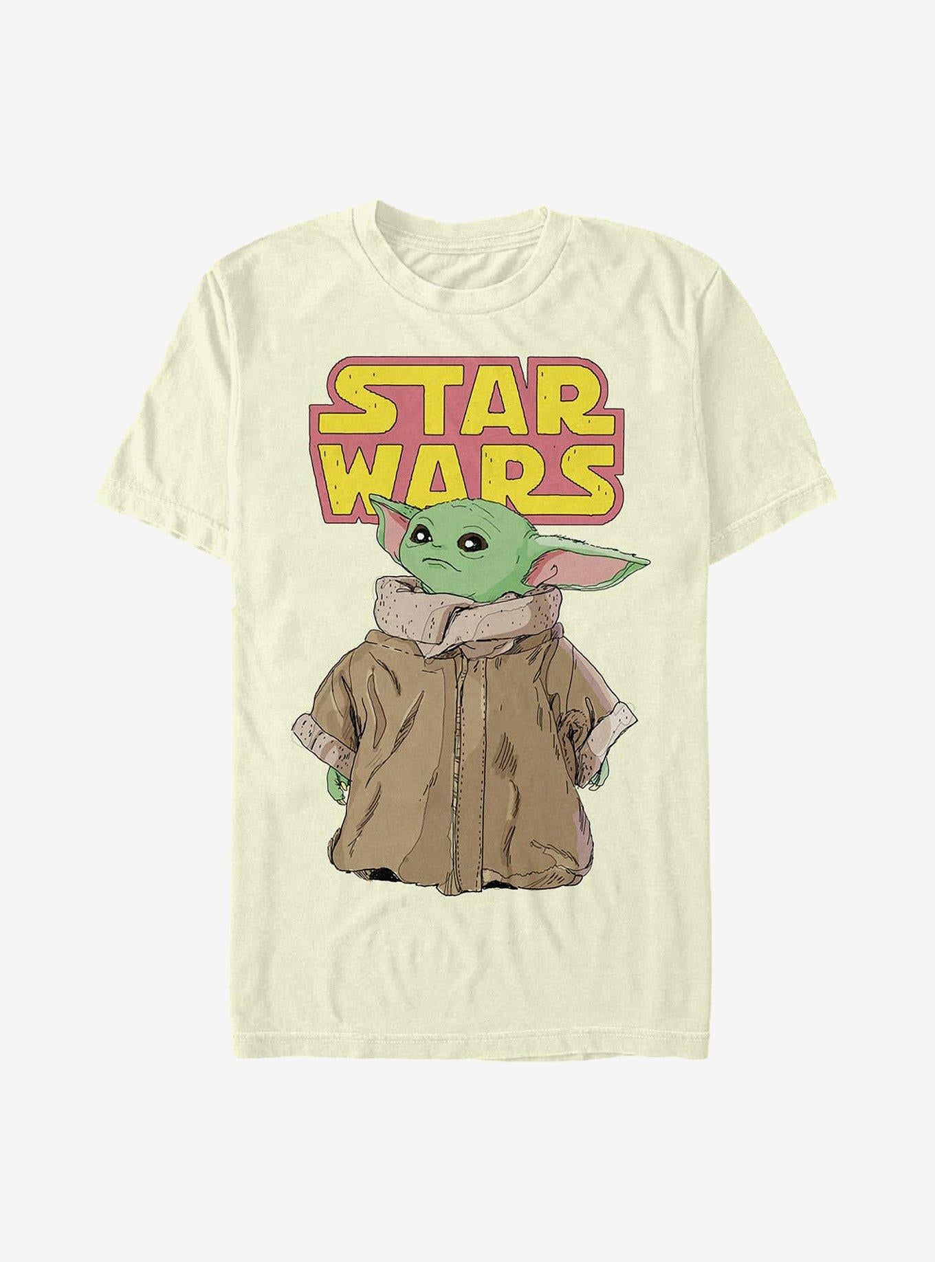 Star Wars The Mandalorian Logo The Child Gaze T-Shirt | Trending Graphic Tee For Fans