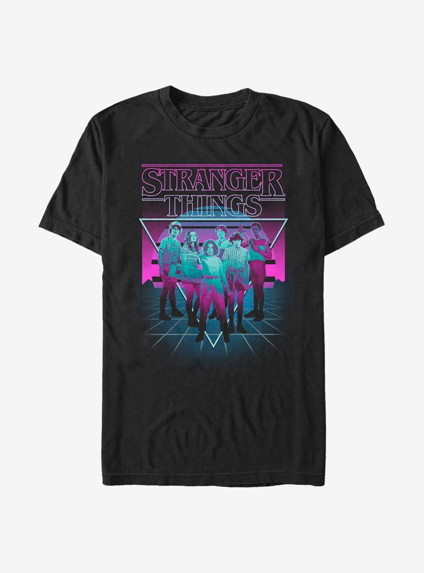 Stranger Things Neon Group T-Shirt | Trending Graphic Tee For Fans