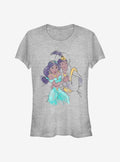Disney Aladdin Jasmine And Ali Girls T-Shirt | Trending Graphic Tee For Fans