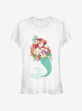 Disney The Little Mermaid Ariel Kawaii Girls T-Shirt | Trending Graphic Tee For Fans