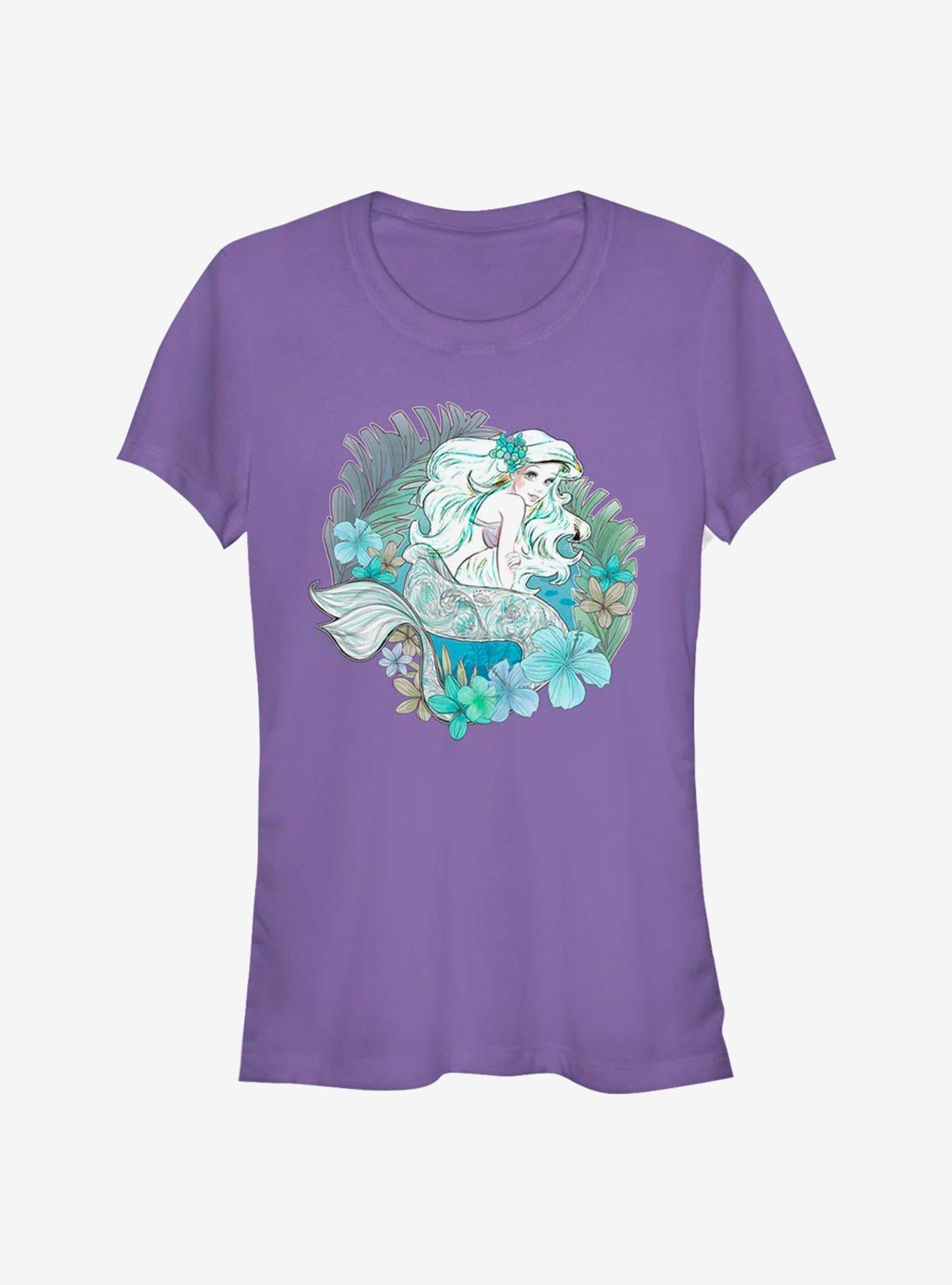 Disney The Little Mermaid Tonal Ariel Girls T-Shirt | Trending Graphic Tee For Fans