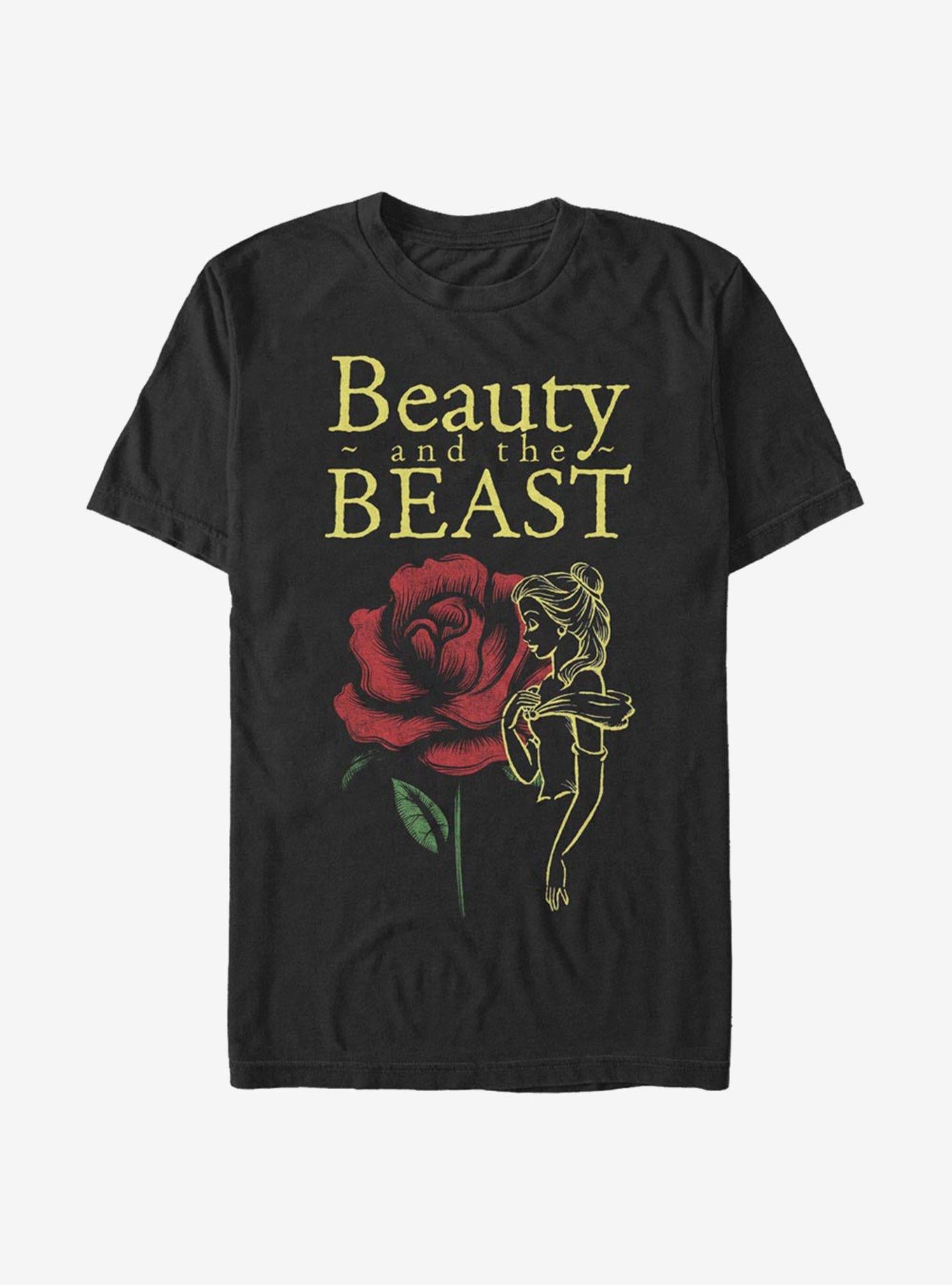 Disney Beauty And The Beast Rose T-Shirt | Trending Graphic Tee For Fans