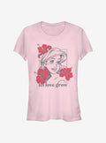 Disney The Little Mermaid Ariel Floral Girls T-Shirt | Trending Graphic Tee For Fans