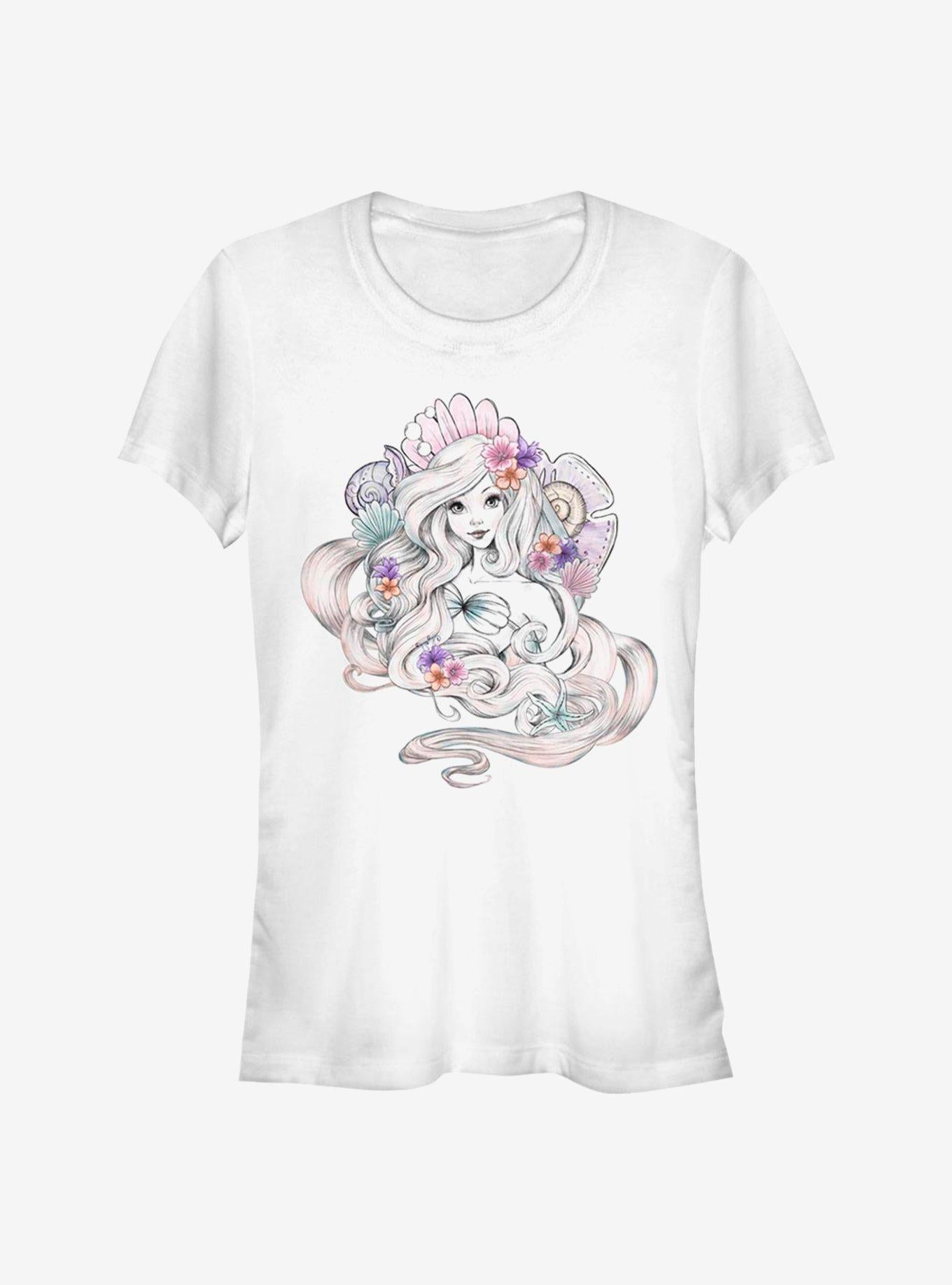 Disney The Little Mermaid Shells Girls T-Shirt | Trending Graphic Tee For Fans