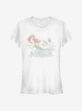 Disney The Little Mermaid Watercolor Fade Ariel Girls T-Shirt | Trending Graphic Tee For Fans