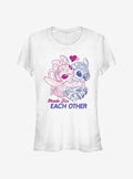 Disney Lilo & Stitch Made For Eachother Girls T-Shirt | Trending Graphic Tee For Fans