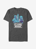 Star Wars The Clone Wars Group Circle T-Shirt | Trending Graphic Tee For Fans