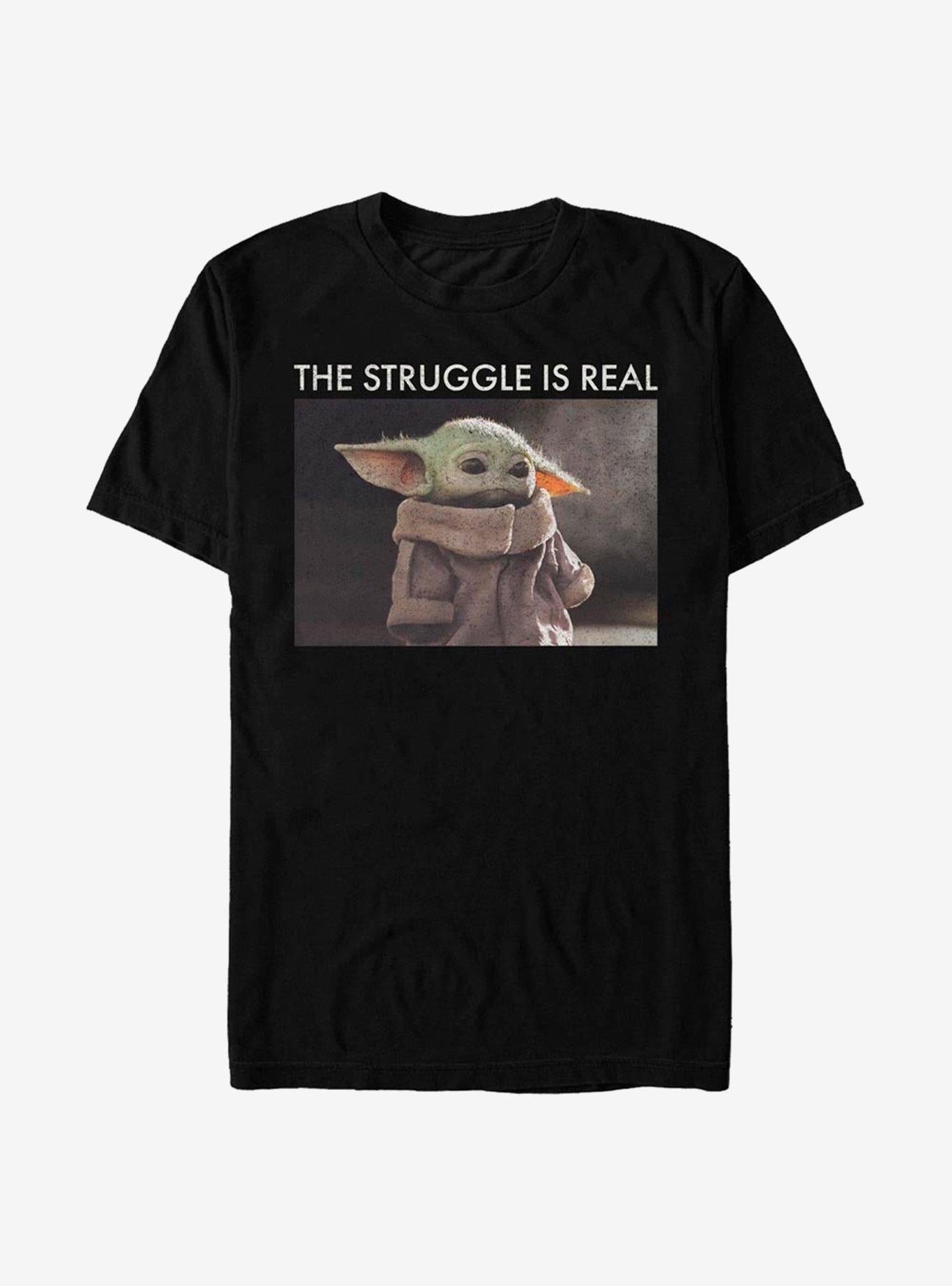 Star Wars The Mandalorian The Child The Struggle Meme T-Shirt | Trending Graphic Tee For Fans