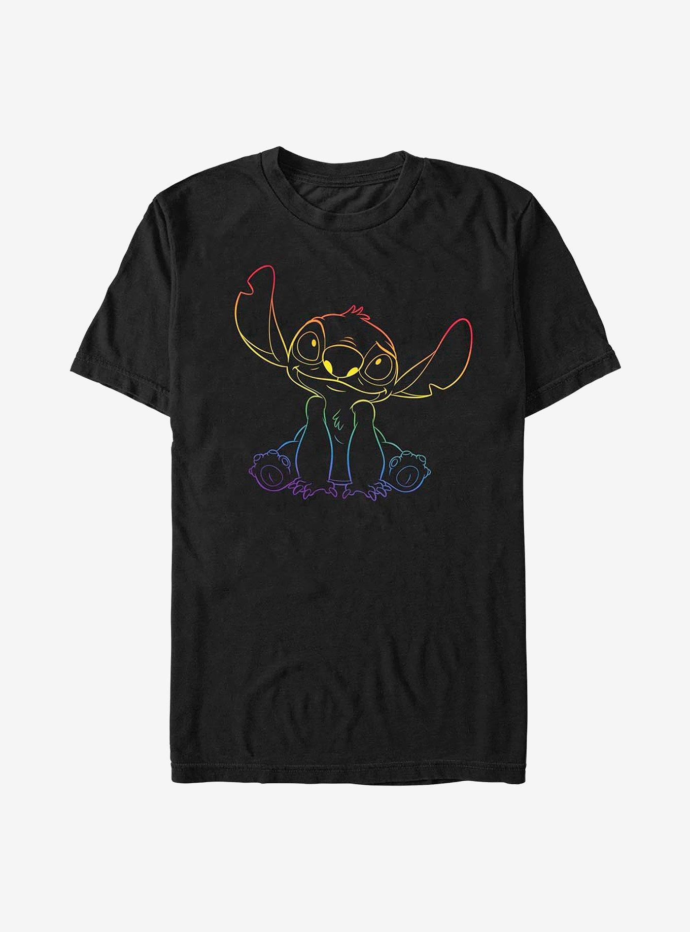 Disney Stitch Rainbow Pride Stitch T-Shirt | Trending Graphic Tee For Fans